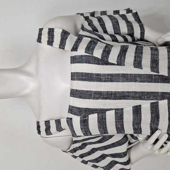 Soft Surroundings Black and White Dolman Sleeve Linen Blend Sundress Size L - Picture 3 of 15